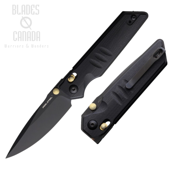 Real Steel Sacra Folding Knife, K110 Black SW, G10 Black, RS7711BB (image for) Real Steel Sacra Folding Knife, K110 Black SW, G10 Black, RS7711BB